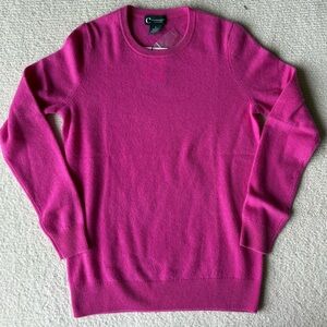 C By Bloomingdale’s Cashmere Women's Sweater Cherry Blossom Size S Crew Neck